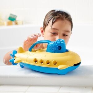 Green Toys Submarine Bath Pool Water Toy Yellow and Blue for Babies Kids Toddler